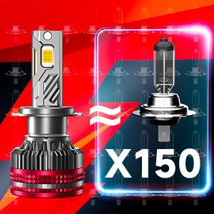 This LED headlight offers a revolutionary replacement for traditional halogen bulbs, with 150 times the brightness. It combines cutting-edge LED technology with a robust design, ensuring enhanced visibility and safety on the road. Perfect for drivers looking for superior performance and long-lasting reliability in their lighting solutions.