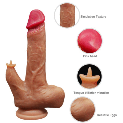 Dual Sensation Dildo – Lick & Vibe for Intense Clit Pleasure