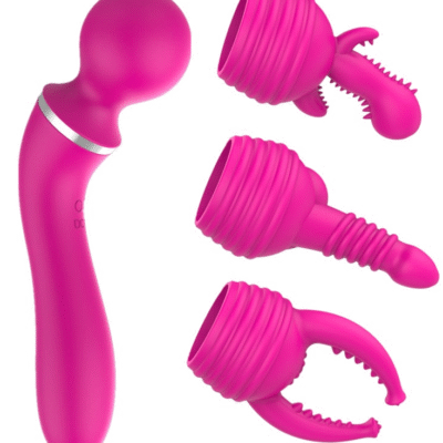 Adult sex toys, 10 vibration modes and 3 interchangeable heads Waterproof anal vibrator, female sexual pleasure tool, sex toys for women or couples