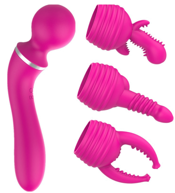 Adult sex toys, 10 vibration modes and 3 interchangeable heads Waterproof anal vibrator, female sexual pleasure tool, sex toys for women or couples