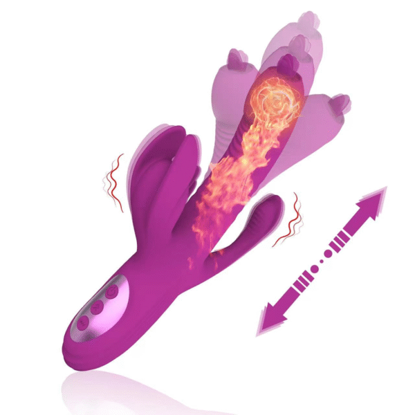 G-spot Vibrator Thrust Rabbit Vibrator Dildo 10 Vibration Modes +7 Thrusts + Heat Adult Sex Toys for Women Rechargeable Clitoris Stimulator Silicone Waterproof Massager Sex Toys - 图片 2