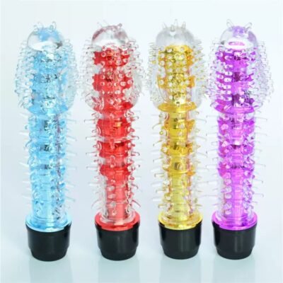 Spiked vibrating dildo Spiked sleeve masturbation toy for both men and women