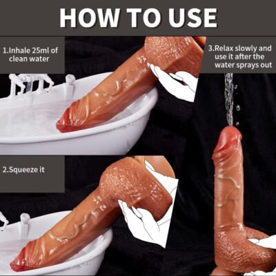 Extra-Long 7.8-Inch Vibrating Masturbator with Lifelike Feel & Spraying Feature