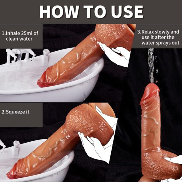 Extra-Long 7.8-Inch Vibrating Masturbator with Lifelike Feel & Spraying Feature
