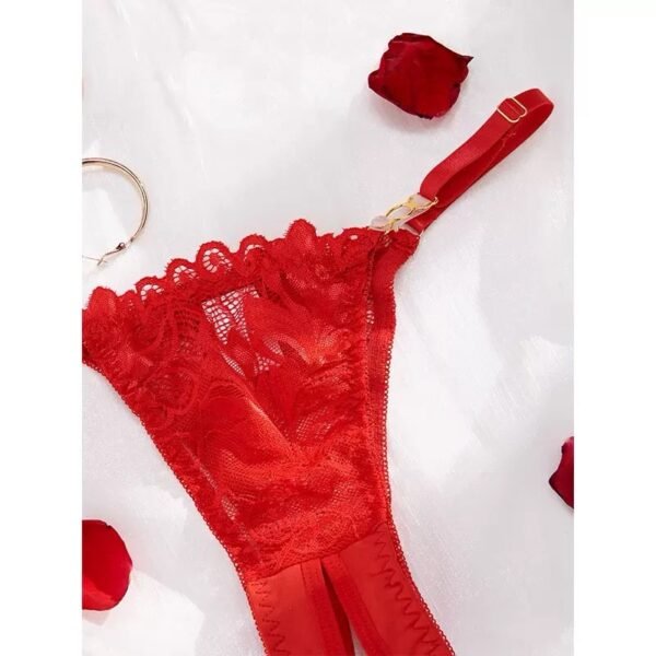 Sexy undershirt collection without steel bars, floral lace and transparent underwear is visible to women through bra and underwear sets - 图片 4