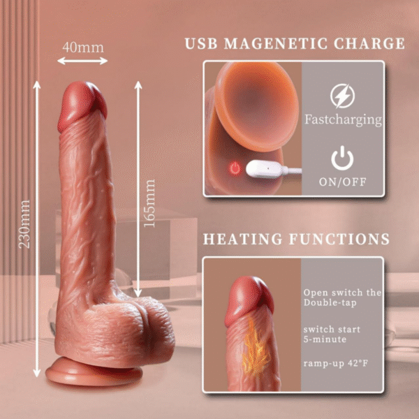 Dildo Female Orgasm Clitoris Massage 10-speed Vibration Intelligent Heating - 图片 3