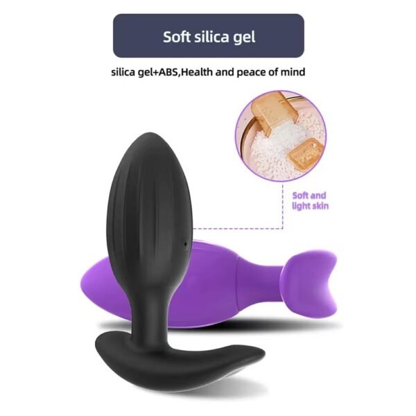 Remote Control Vibrating Anal Plug for Men – Multi-Frequency Silicone Butt Plug - 图片 5