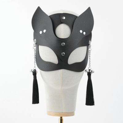 BDSM leather mask – full face fetish head covering for role play and bondage