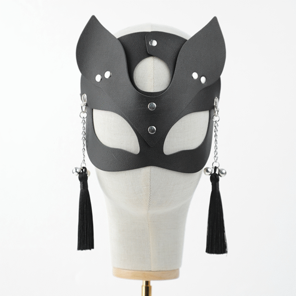 BDSM leather mask – full face fetish head covering for role play and bondage