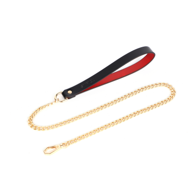 Leather BDSM Collar with Leash – Adjustable Bondage Choker for Roleplay