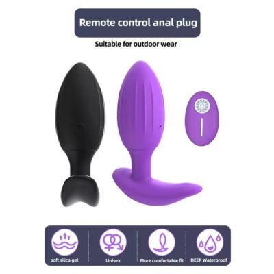 Remote Control Vibrating Anal Plug for Men – Multi-Frequency Silicone Butt Plug