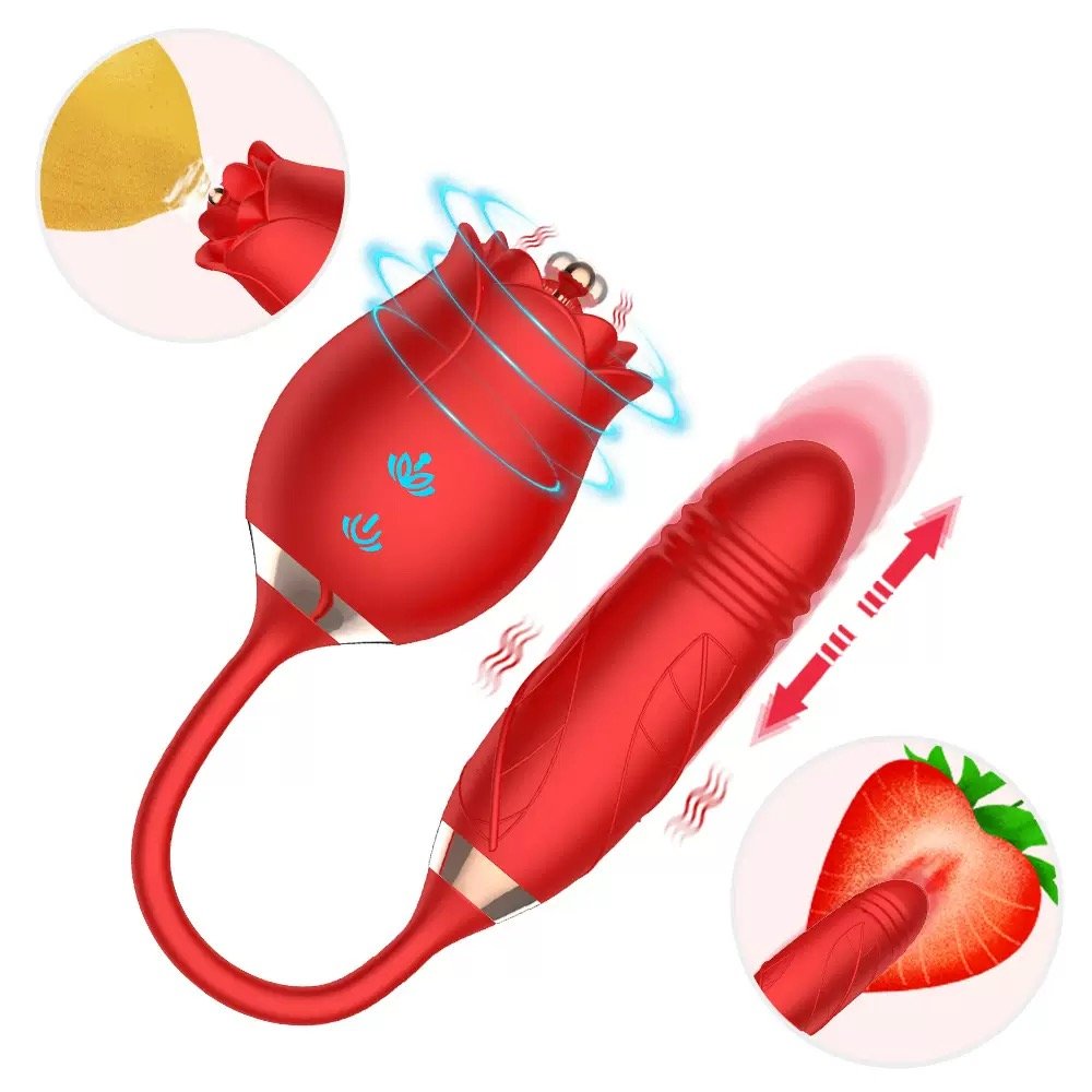 Dual-Head Thrusting & Vibrating Egg – Multi-Speed Clitoral & G-Spot Stimulator for Women