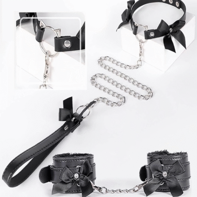 Anal plug couple role play with fox tail bondage anal plug anal plug anal dildo 8-piece set cat ear handcuffs SM role play anal toy sex toy suitable for male and female couples