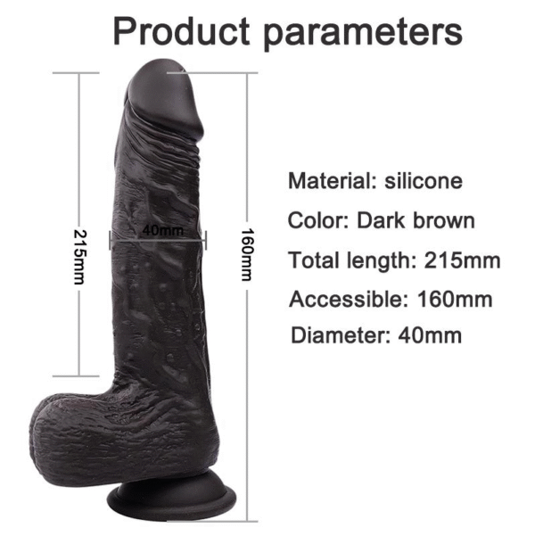 Dark Dildo – Upgrade to Vibrating Electric Version Available - 图片 3