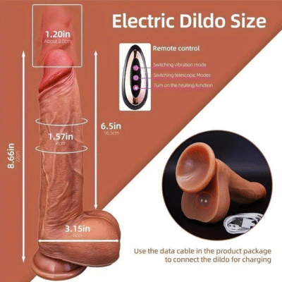 Dildo 8.6 inches Insertable length 6.5 inches Female orgasm clitoral massage 10 levels of vibration intelligent heating