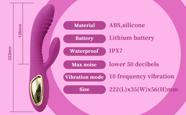 Vibrator female sex toys, female clitoral G-spot anal stimulator, with 10 powerful vibration modes, waterproof powerful vibrator - 图片 4