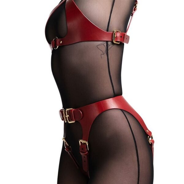 New sexy SM suit soft and comfortable double-sided leather bondage clothes for women fetish - 图片 4