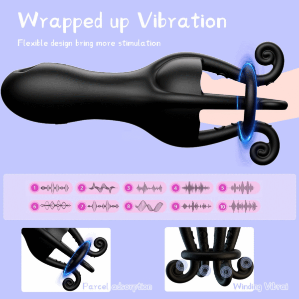 Male masturbation tongue licking vibration men's penis trainer adult sex toys - 图片 5