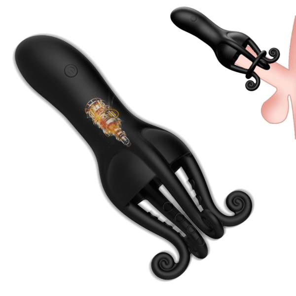 Male masturbation tongue licking vibration men's penis trainer adult sex toys