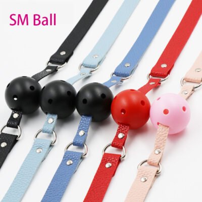 SM ball gag leather bondage gag couples sex toys adult products