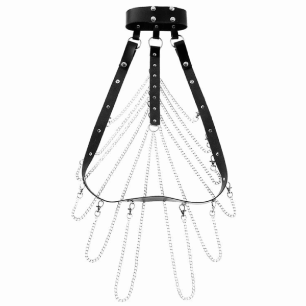Adult mens sexy leather BDSM chain making bondage - 图片 3