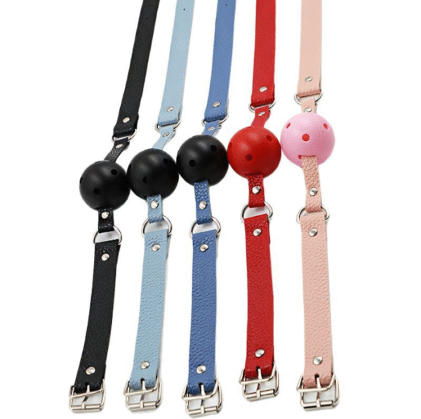 SM ball gag leather bondage gag couples sex toys adult products - 图片 2