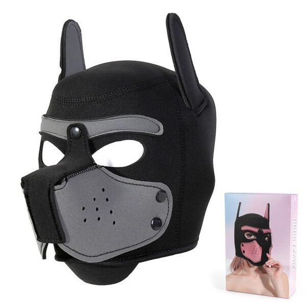 Adult sex toys performance roleplay diving material masked dog head cover BDSM sex toys - 图片 4