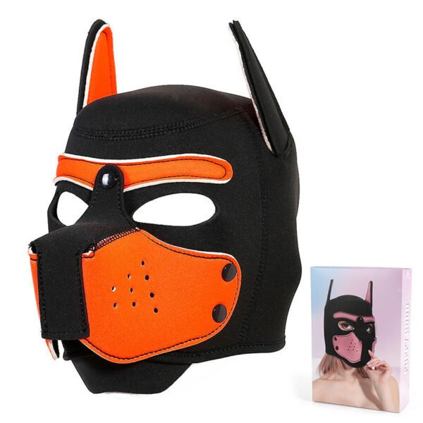 Adult sex toys performance roleplay diving material masked dog head cover BDSM sex toys - 图片 3