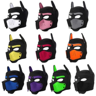 Adult sex toys performance roleplay diving material masked dog head cover BDSM sex toys