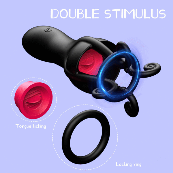 Male masturbation tongue licking vibration men's penis trainer adult sex toys - 图片 8