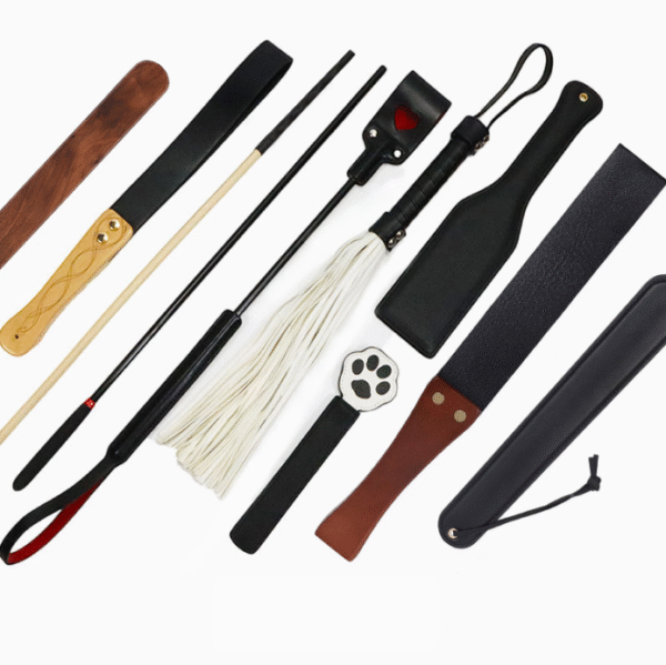 SP tool sm training leather whip set whip horse whip ruler adult sex toys - 图片 2