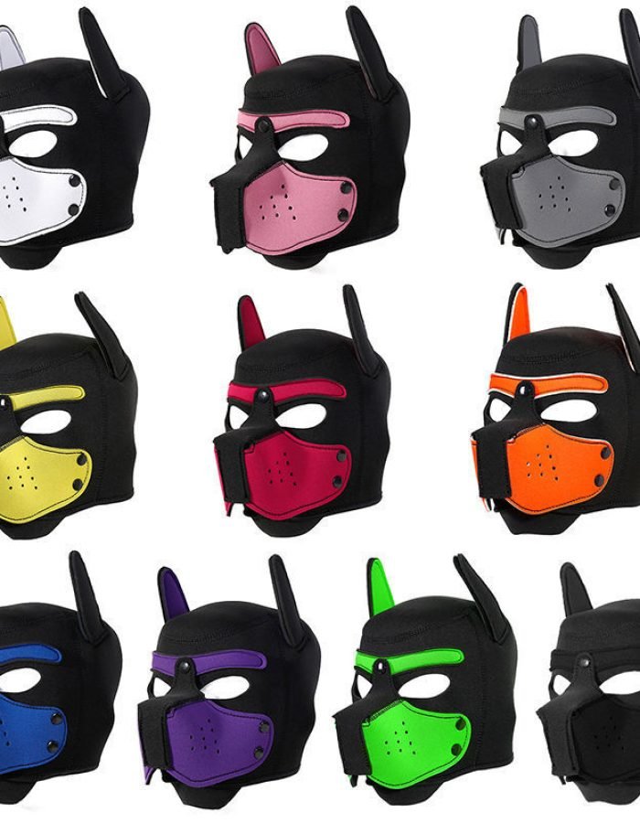 Adult sex toys performance roleplay diving material masked dog head cover BDSM sex toys